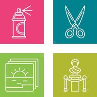 Spray and Scissors Icon vector