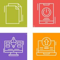 Copy and Power Icon vector