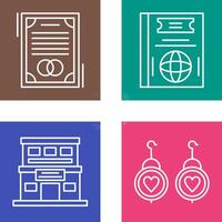 Wedding and Passport Icon vector