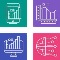 Mobile and Bar Chart Icon vector