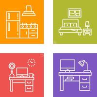 Kitchen and Bedroom Icon vector