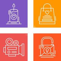 Candle and Gift Bag Icon vector