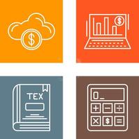 Cloud Computing and Bar Chart Icon vector