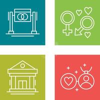 Wedding and Genders Icon vector