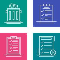 Trash List and Booking CheckList Icon vector