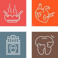 Heart Attack and hashtray Icon vector