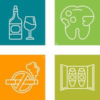 Wine and Caries Icon vector