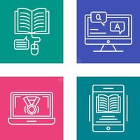 Online Learning and Faq Icon vector