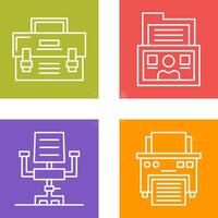 Briefcase and Folder Icon vector