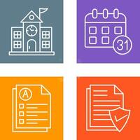 University Campus and Calendar Icon vector