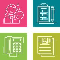 Hire and Check List Icon vector