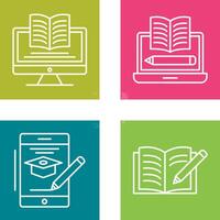 Digital Learning and Written Icon vector