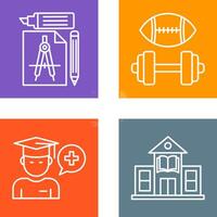 Study Tools and Sport Faculty Icon vector