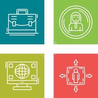 Briefcase and User Icon vector