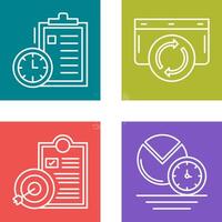 Time Management and Refresh Icon vector