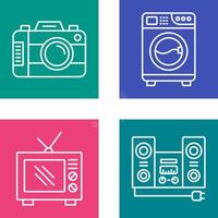 Digital Camera and Washing Icon vector