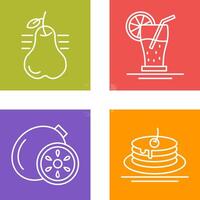Pear and Orange Juice Icon vector