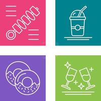 Skewer and Frappe Icon vector