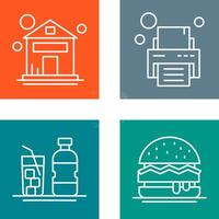 House and Printer Icon vector