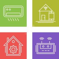 Air Conditioner and Home Automation Icon vector