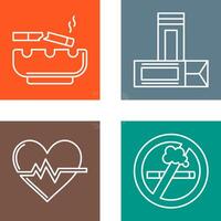 Broken Cigarette and Chewing Gum Icon vector