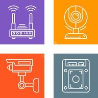 Router and Web Cam Icon vector