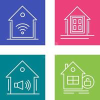 Smart Home and Window Icon vector