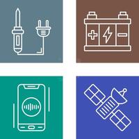 Soldering and Battery Icon vector