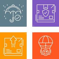 keep dry and delivery box Icon vector