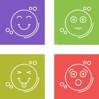 Smile and Neutral Icon vector