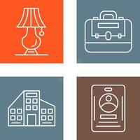 Lamp and briefcase Icon vector