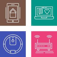 Smart Phone and Chat and Laptop Icon vector