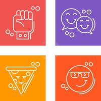 Fist and Chatting Icon vector