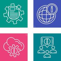 cogwheel and world Icon vector