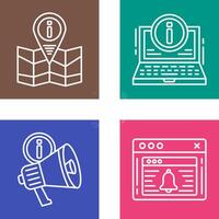 information point and laptop Icon vector