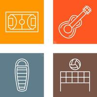 Football and Guitar Icon vector