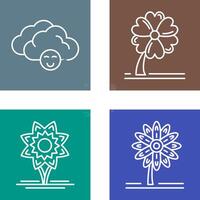 Cloudy and Clover Icon vector