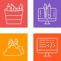 graphic tools and creative design Icon vector