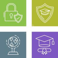 Secure and Education Icon vector