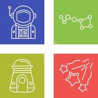 big dipper and astronaut Icon vector