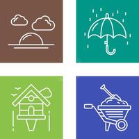 Sunshine and Raining Icon vector