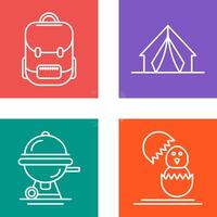 Bag and Camp Icon vector