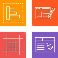 Object Alignment and Web Page Icon vector