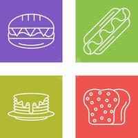 Sandwich and Hotdog Icon vector