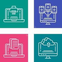 Print and Computer Icon vector