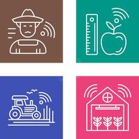 Farmer and Measure and Measure Icon vector