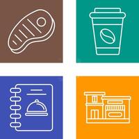 Meat and Coffee Icon vector