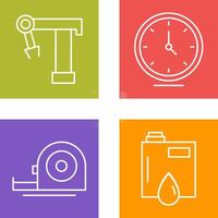 Robotic Arm and Clock Icon vector