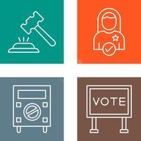 Gavel and Candidate Icon vector