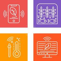 Smart Phone and Hydroponic Icon vector